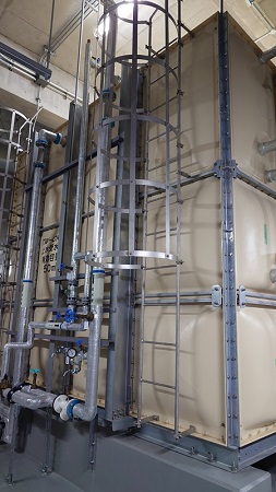 校舎地下にある受水槽