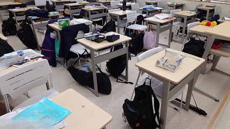 教室の様子（中学）