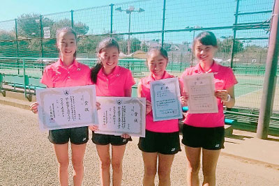 中学校女子テニス部　世田谷区秋季新人大会で入賞　東京都大会出場決定