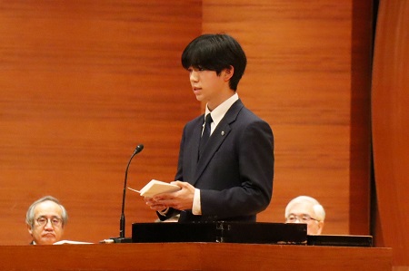 在校生代表送辞