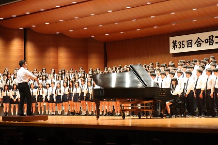 3年生の学年合唱「旅立ちの日に」はさすがの貫禄でした