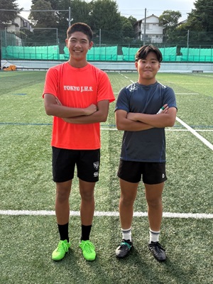 左：3年 水原 朝、右：3年 森 一晟