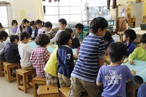 クラス全員で協力して文化祭準備