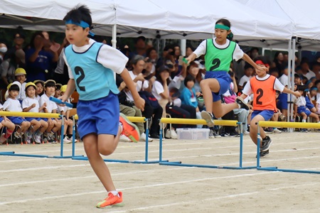 クラス対抗ハードルリレー（5年生）