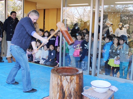 留学生も上手につきました
