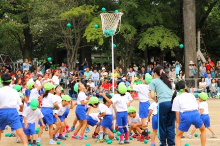 5年生と協力しての「力をあわせて」