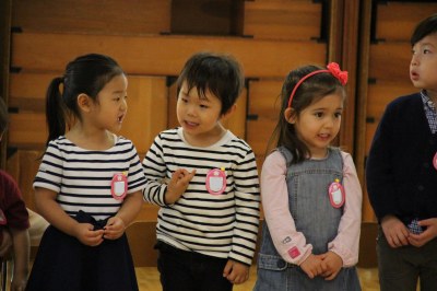 大きく口を開けて歌った年少さん