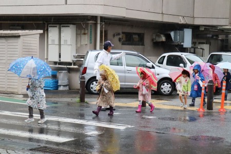 帰りも上手に一列になって歩くことができました