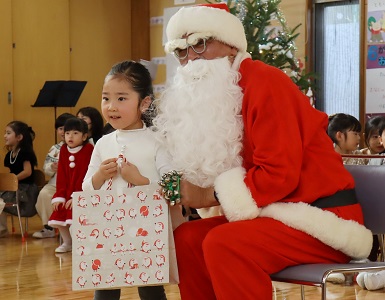 サンタさんと記念写真