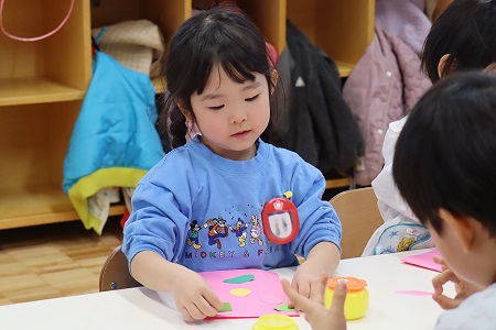 顔の形に配置してみました