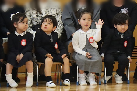 名前を呼ばれたら「はい！」とお返事ができました