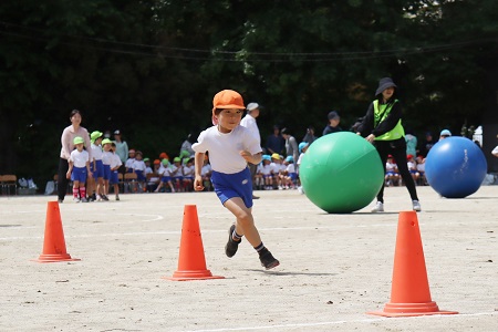 年長組「前を向いて走ろう！」