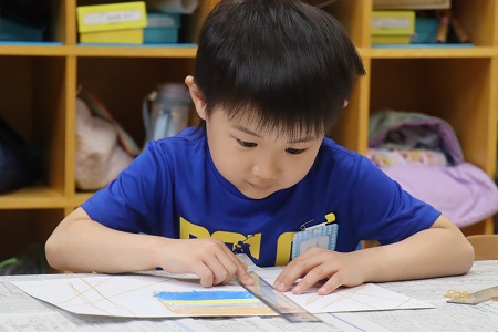 定規を使って長さを測る経験もしました