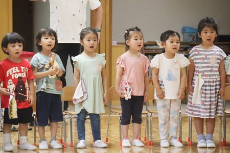 最後にみんなでもう一度『たなばたさま』を歌いました