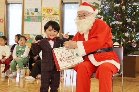 サンタさんと記念写真